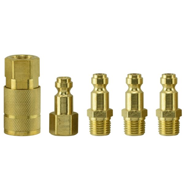 Neiko Tools USA 5pc 1/4″ Brass Coupler Set – Automotive Type