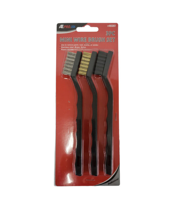 ATE Pro.USA 3pc Mini Wire Brush Set