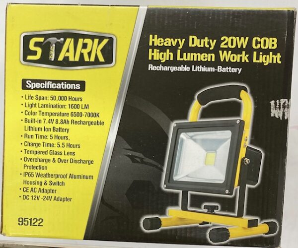 STARK USA Heavy Duty 20W COB High Lumen Work Light