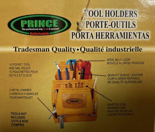 PRINCE Quality Products Genuine Leather Tool Holder
