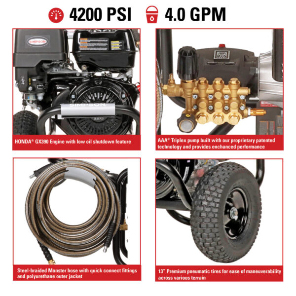 Simpson PowerShot 4200psi Gas Pressure Washer
