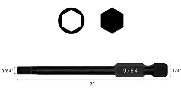 NEIKO 11pc Magnetic Hex Head Screwdriver Bit Set – SAE – 1/16″-5/16″