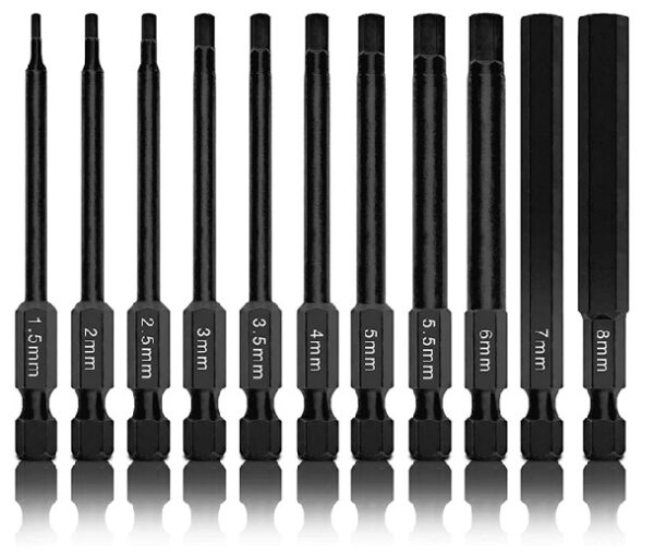 NEIKO 11pc Magnetic Hex Head Screwdriver Bit Set