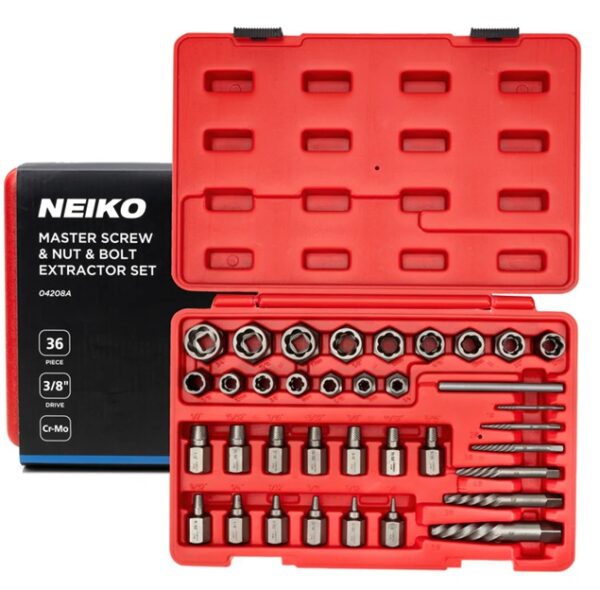 NEIKO 36pc Master Screw & Nut & Bolt Extractor Set