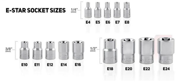 NEIKO 14pc External Torx Socket Set – E4-E24