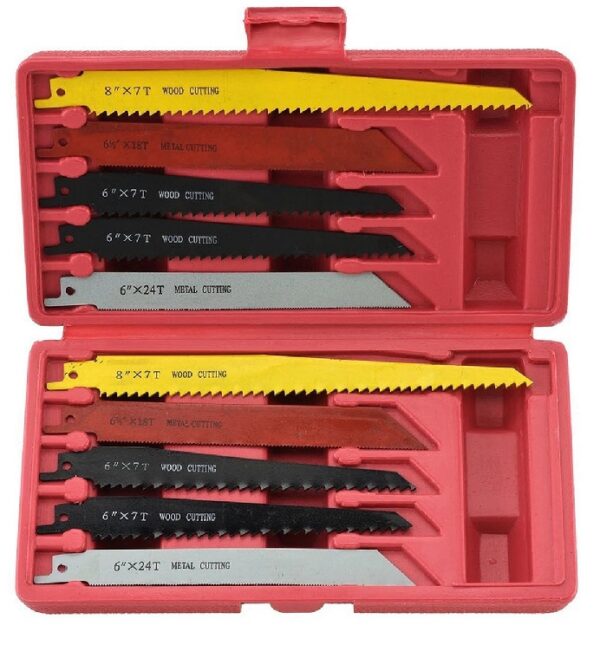 10pc Reciprocating Saw Blade Set