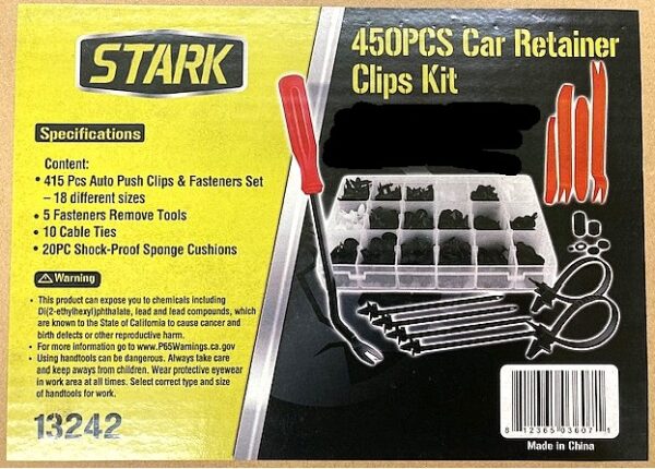 STARK 450pc Car Retainer Clips Kit