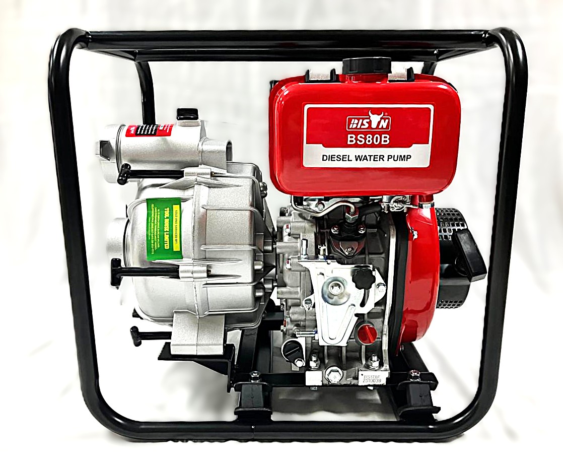 BS80B-4 BISON 3″ Diesel Trash Water Pump – Model: BS80B