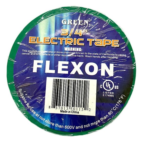 FLEXON Electrical Tape – 3/4″ – Green