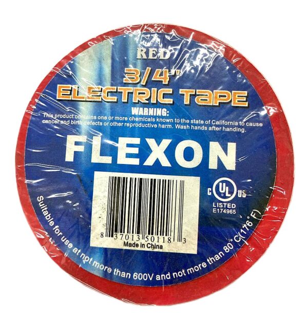FLEXON Electrical Tape – 3/4″ – Red