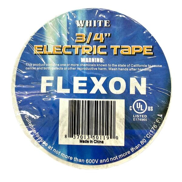FLEXON Electrical Tape – 3/4″ – White