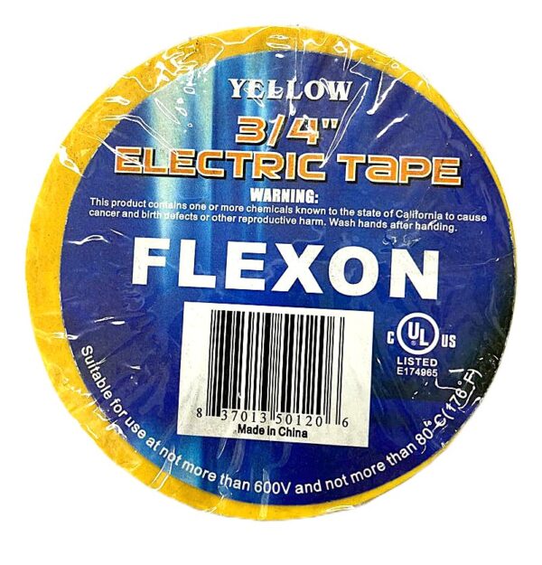 FLEXON Electrical Tape – 3/4″ – Yellow